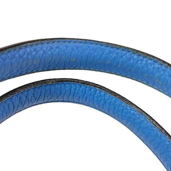 Auth HERMES Victoria 35 Blue Paradise Taurillon Clemence R Handbag - Picture 8 of 16